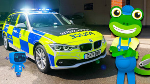 'Police Car For Kids | Gecko\'s Real Vehicles | Police Videos For Children | Educational Videos'
