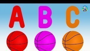 'Learn ABC Letters Colors for Kids with Basketball Balls / Learning Alphabet for Children / Kids Play'