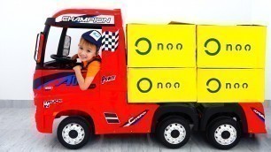 'Vlad and Nikita pretend play with Trucks for kids'