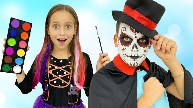 'Sofia and Dad Chooses a Halloween Costume & going to Party'