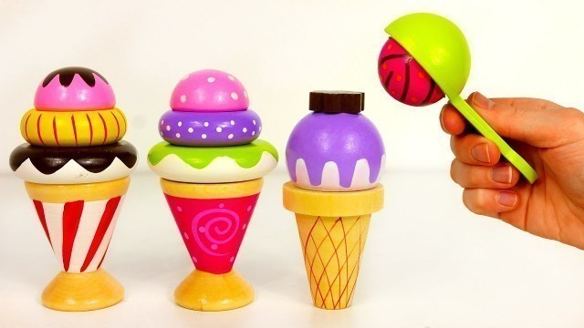 'Ice Cream Cones Popsicles and Scooper Playset for Kids'