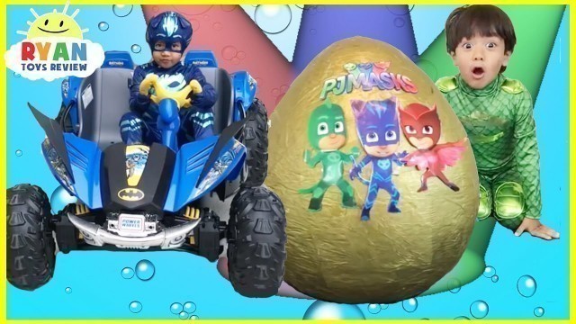 'Pj Masks Toys videos Compilation for Kids! Giant Egg Surprise Headquarters Playset Catboy Gekko'