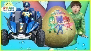 'Pj Masks Toys videos Compilation for Kids! Giant Egg Surprise Headquarters Playset Catboy Gekko'