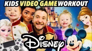 'Kids Workout! DISNEY! Real-Life VIDEO GAME! Kids Workout Videos, DANCE, FITNESS, & TOY SURPRISE!'