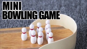 'Mini Bowling Game, Mini Wooden Desktop Bowling Game Classic Desk Ball for Kids and Adults'