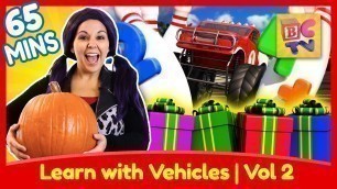 'Learning with Vehicles Vol 2 | ABCs, Numbers, Colors and More with Trucks for Kids'