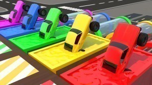 'Trucks Super Car Toys for Kids | Color Water Pools Sliding Balls | Kids Learning Videos'