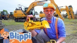 'Blippi Learns About Diggers | Construction Vehicles For Kids | Educational Videos For Toddlers'
