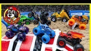 'Monster Jam FREESTYLE Show - TOY TRUCKS OF ALL SIZES Hour Compilation (Lucas Oil Stadium HIGHLIGHTS)'