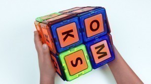 'Big ABC CUBE. Making alphabet cube with Magplayer magnetic blocks.Let\'s play kids.'