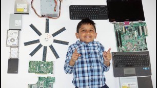 'Parts of Laptop & Desktop Computer by Kid| computer basics for kids beginners'