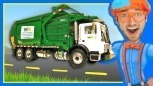 'Garbage Trucks for Children with Blippi | Learn About Recycling'