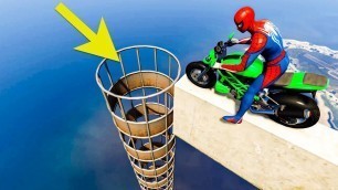 'Spider-man ki Khatarnak Stunt Race - Spiderman Motorcycles with Shark Pipe Stunt'