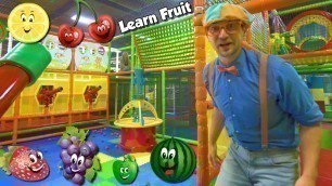 'Learn Fruits with Blippi | Educational Indoor Playground Videos for Kids'