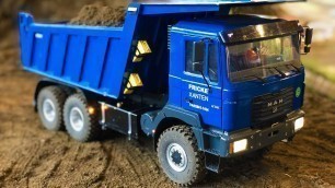 'RC Dump Trucks in Action - Amazing RC show! Bruder, Tamiya and more!'