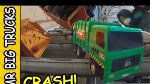 'TOY TRUCKS TUMBLE DOWN STAIRS FOR KIDS, PART 2: MrBigTrucks101'