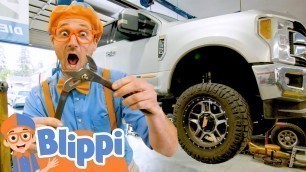 'Big Day at the Garage with Cars, Trucks & Vehicles - with Tools Song | Educational Videos For Kids'