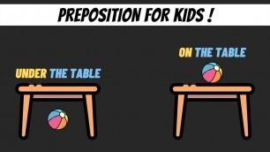 'Prepositions For Kids (English Grammar) Class 2 | Tutway'