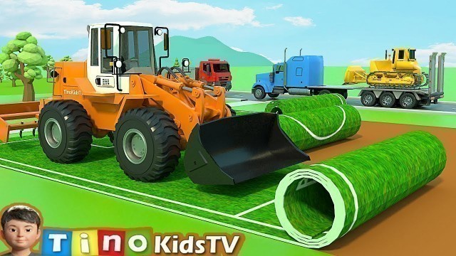 'Construction Machine Trucks for Kids | Sports Playground Construction for Children'