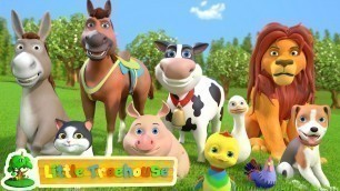 'Animal Sound Song | Kindergarten Videos for Children | Cartoons Videos by Little treehouse'