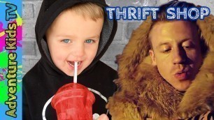 'Adventure Kids TV Go Thrift Shopping Just Like Macklemore!  Thrift Shop Music Video Parody'
