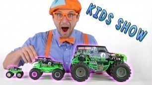 'Monster Truck Toys for Kids - learn Shapes of the trucks while jumping and hiking'