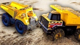 'Dump Truck, Diggers, Backhoes Pretend Play Compilation | Toy Trucks for Kids | JackJack Plays'