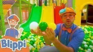 'Blippi Visits Jumping Beans Indoor Playground For Toddlers | Educational Videos For Kids'