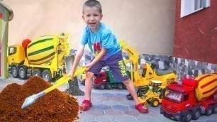 'Tractor Excavator and more Trucks and Cars for Sale - Kids Playing with Bruder Toys'