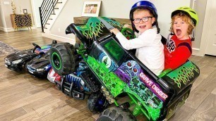 'Monster Truck Kids Play Race and Smash Pretend Play'