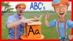 'Learn The Alphabet With Blippi | ABC Letter Boxes'