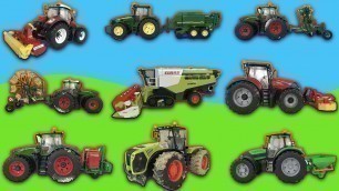 'Tractor Farm with plow - Animals, Toys, Excavators, Trucks for kids'