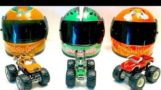 'MONSTER JAM | GRAVE DIGGER | EL TORO LOCO | SCOOBY DOO | HELMETS | MONSTER TRUCKS | 괴물 잼 몬스터 트럭 Toys'