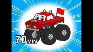 '\"Monster Trucks Colors & Counting\" | Kids Learn, 3D Color Balls, Suprise Eggs, Police Cars & Toys'