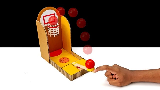 'How To Make Simple Basketball Desktop Game From Cardboard'