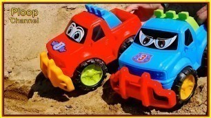 'BEACH JEEPS! - Toy Trucks Seaside Stories for Children - Toy Cars Videos for Kids - Toy Tractors'