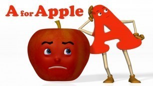 'A for Apple | Alphabet ABC Songs | Phonics Song  - 3D ABC Songs & Rhymes for Children'