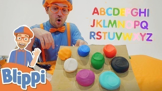 'Blippi Learns Colors & Letters For Kids With Clay | Educational Videos For Kids'