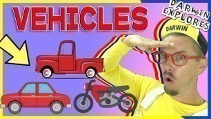 'Kids Trucks, Cars, and Motorcycles - Darwin Explores Vehicles | Kids Truck and Car Videos'