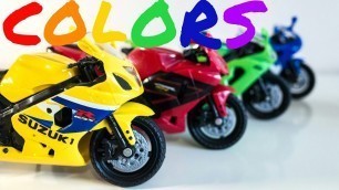 'Learn Colors for kids | Learning Colors with Toy Motorcycles | Learn Colors'