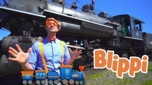 'Learning Trains With Blippi At The Train Tracks | Train Videos For Children | Learning For Kids'