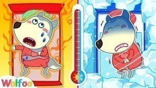 'Hot vs Cold Challenge - Wolfoo Learns to Share Air Conditioner - Kids Good Manners | Wolfoo Channel'