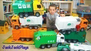 'Garbage and Recycling Truck Toy Unboxing Compilation - Huge Toy Trucks Collection'