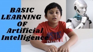 'ARTIFICIAL INTELLIGENCE Basic Learning | What is ARTIFICIAL INTELLIGENCE | Learning Videos For Kids'