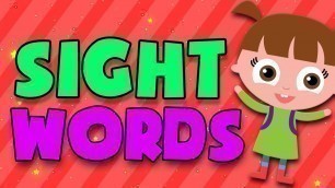 'Learn to read with SIGHT WORDS | kids learning videos | abc phonics | LOTTY LEARNS'