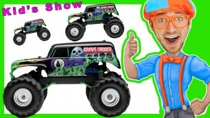 'Learn Shapes & Numbers with Toy Monster Trucks with Blippi'