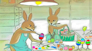 'The Easter Egg Artists story for Kids about a family of rabbits STORIES AND TALES'