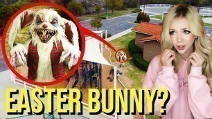 'DRONE CATCHES EASTER BUNNY AT HAUNTED PARK!! (HE CAME AFTER US!!)'