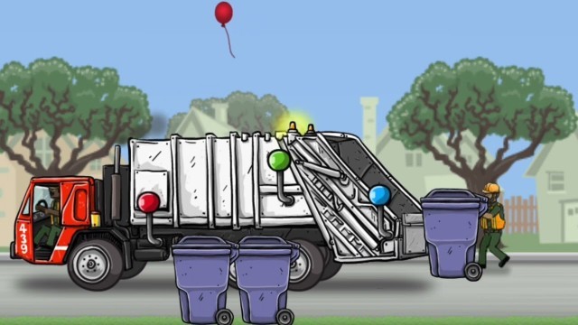 'GARBAGE TRUCK kids GAME long relaxing gameplay'