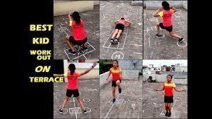 'KIDS - Most Effective Total Body Workout on Terrace Part-1'